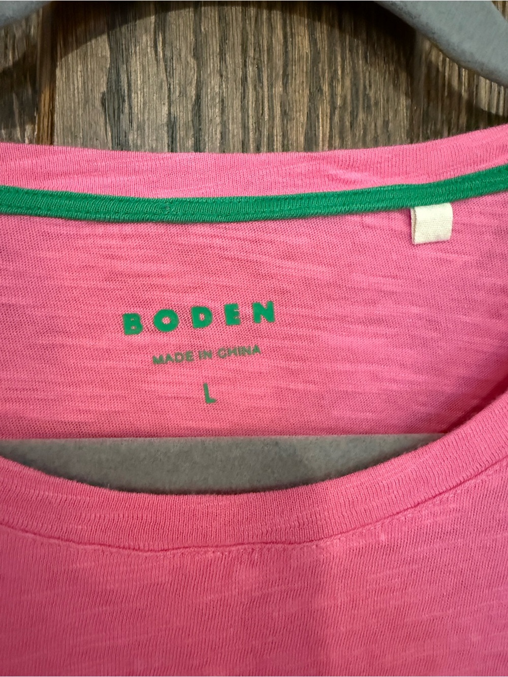 Boden Hot Pink Short Sleeve Cotton Crewneck Tee Large - Picture 2 of 8